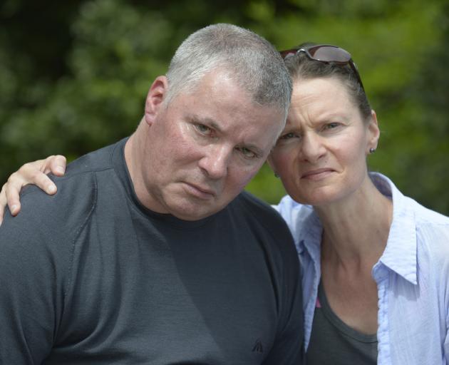 Former firefighter Grant Clarkson, who has motor neurone disease, with partner Jo Reid. PHOTO:...