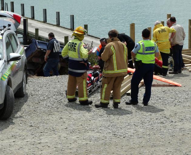 Emergency services on the scene.