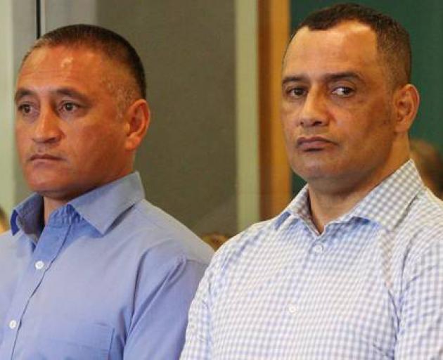 Police officers Sergeant Vaughan Perry (left) and Inspector Hurimoana Dennis appeared at the High...