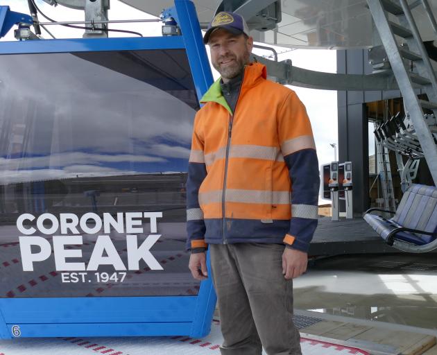 Coronet Peak maintenance head of department Ants Webb pictured with one of the skifield's new...