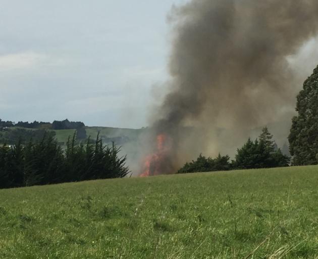 Firefighters are battling a significant blaze near Brighton. Photo: Gregor Richardson