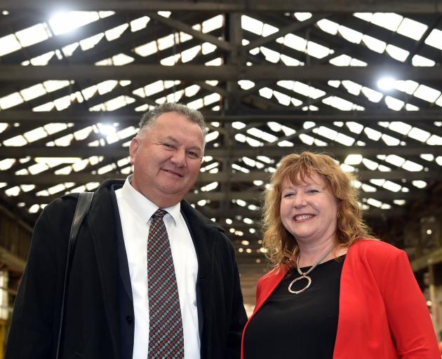 Regional Economic Development Minister Shane Jones with Dunedin South MP Clare Curran after the...