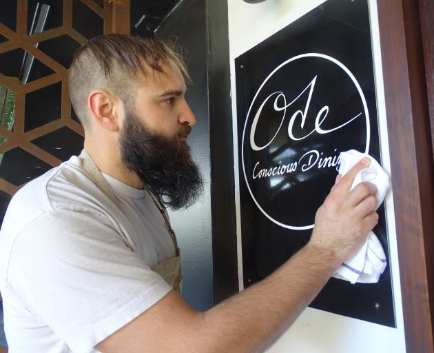 Ode Conscious Dining head chef and owner Lucas Parkinson prepares to reopen today after fire...