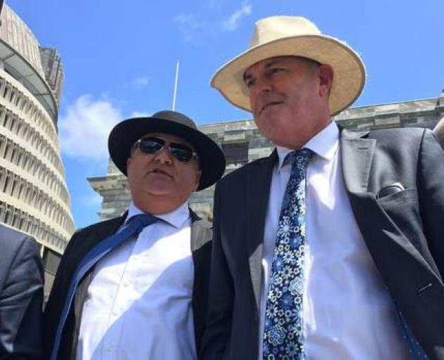 Regional Economic Development Minister Shane Jones (left) with National's agricultural spokesman...