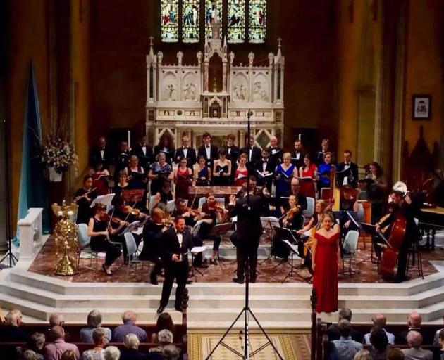 Hannah Irvine performs works by Rameau with Matthew Thomson and the Choir of Newman College. Photo: Supplied