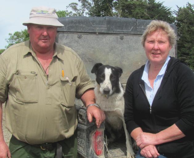 Dog trials have taken Mark and Robyn Copland (pictured with dog Deb) to many rural locations. Photo: Toni Williams