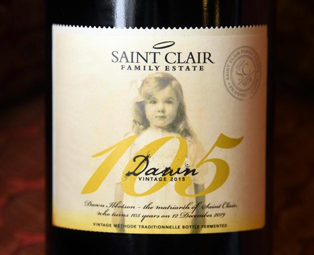 The latest vintage of St Clair ‘‘Dawn’’, with its suitably amended label. 