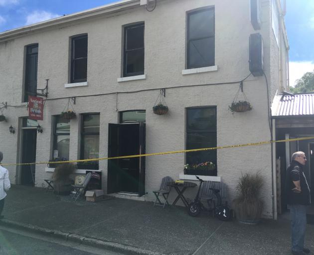 A fire damaged the back part of Naseby's Ancient Briton Hotel overnight. Photo: Adam Burns