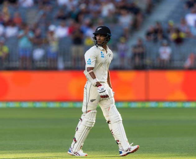 Jeet Raval during day two of the test match against Australia in Optus Stadium in Perth. Photo:...