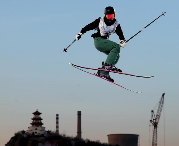 Queenstown freeskier Margaux Hackett at the Air + Style World Cup in Beijing over the weekend....