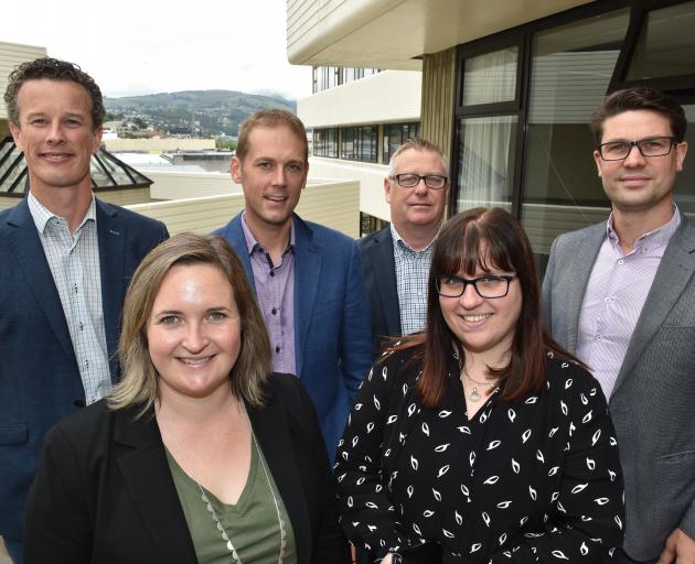 Dunedin City Holdings Ltd’s new intern directors of subsidiary and associate companies (from left) Andrew Douglas, Laura Warren, Mark Shirley, Michael Price, Christine McNamara and John Foote. Photo: Gregor Richardson