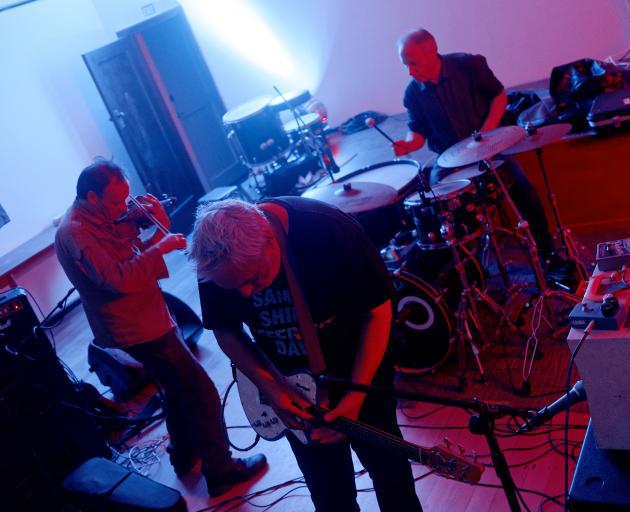 A Handful of Dust play at Lines of Flight in Port Chalmers' Pioneer Hall. 