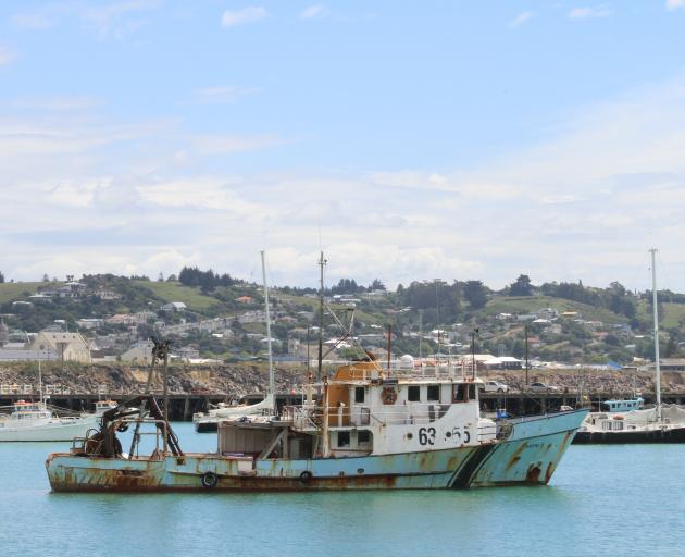 A large vessel is temporarily anchored off Sumpter Wharf at Oamaru Harbour. ORC harbourmaster...