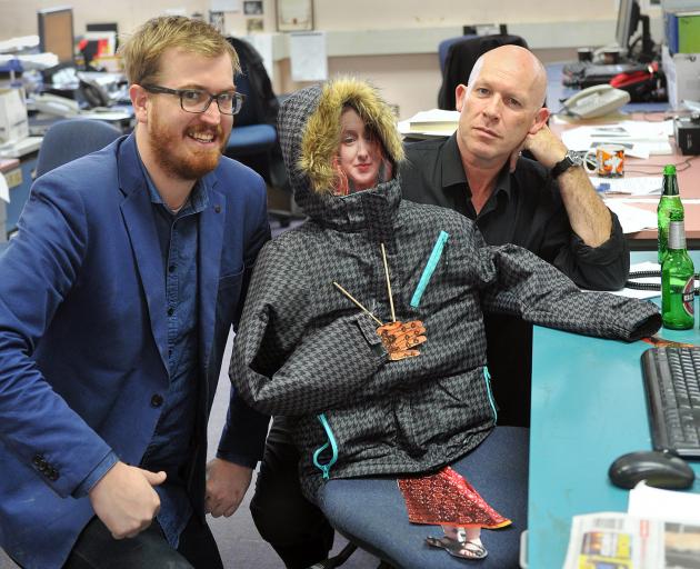 David Loughrey with his colleagues Vaughan Elder and dummy Margot Taylor in Bay 2 of the Otago...