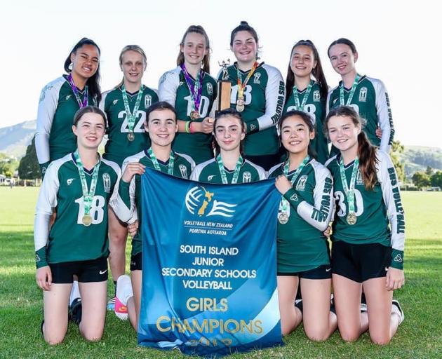 The Burnside High School junior volleyball team won the South Island title for the second year in...