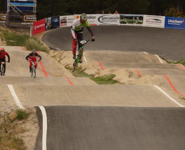 Jono Varty, of Christchurch, puts in some practice before the BMXNZ South Island Titles taking place in Alexandra this weekend. Photo: Alexia Johnston