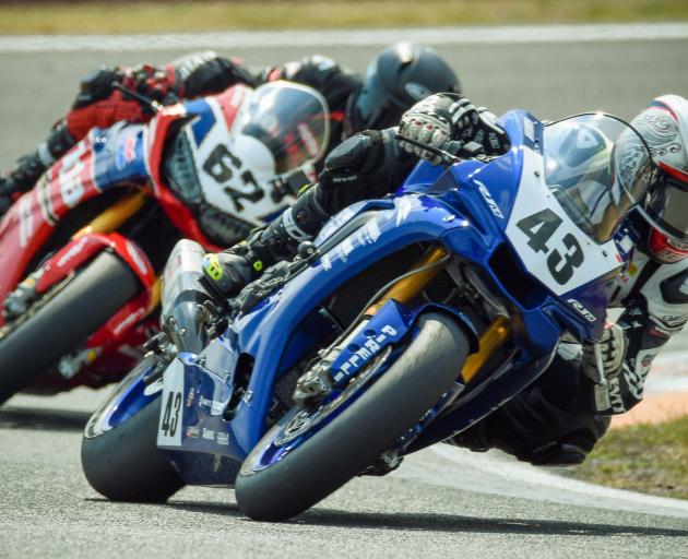 Alastair Hoogenboezem (No 43) and Mitch Rees (No 62) will race in the premier superbike class...