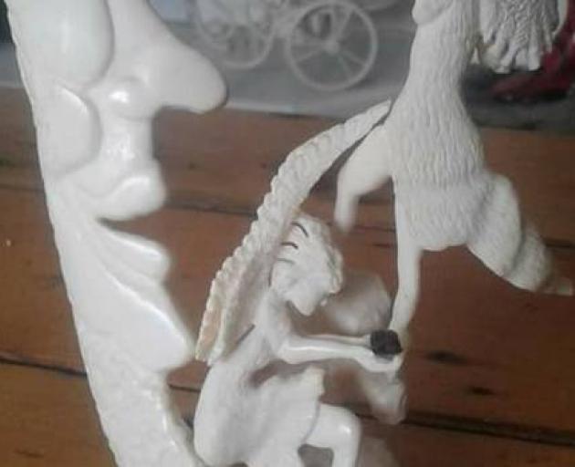 A bone carving similar to the one stolen from Debbie Taylor's grave. Photo: Supplied