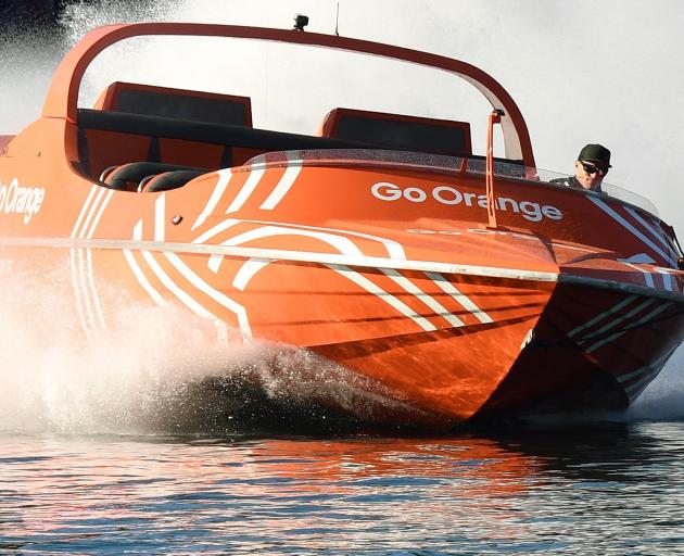 A Go Orange jet-boat similar to the one that crashed yesterday. PHOTO: ODT FILES