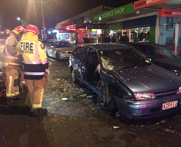 The scene of a crash in which Leah Abrams was hit by a driver just over the breath alcohol limit in 2015. Photo: Supplied via NZ Herald