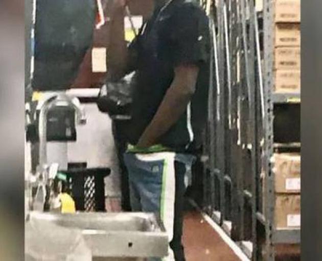 John Holieb says he saw the man with his hand down his pants while at the drive-through with his...