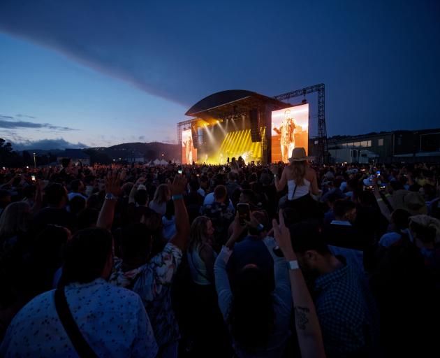 Six60 takes to the stage in front of 25,000 fans at the Hutt Recreation Ground in Lower Hutt last...