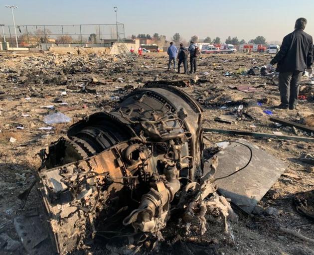 Search and rescue works are conducted at site after a Boeing 737 plane belonging to a Ukrainian airline crashed near Imam Khomeini Airport in Iran just after takeoff. Photo: Getty Images