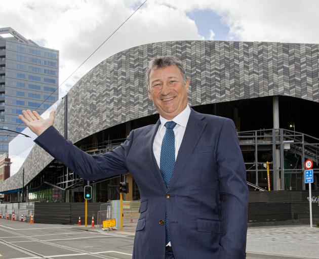  Te Pae general manager Ross Steele stands in front of what will be the central city's new...