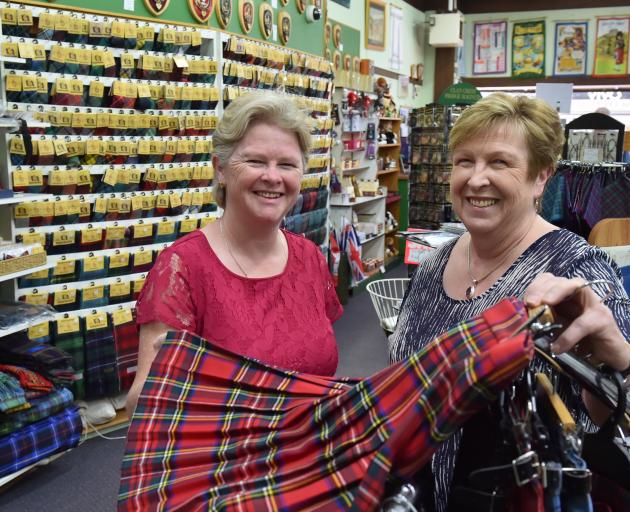 The new owner of The Scottish Shop, Sharon Hannaford (left), with its former owner, Erin Hogan....