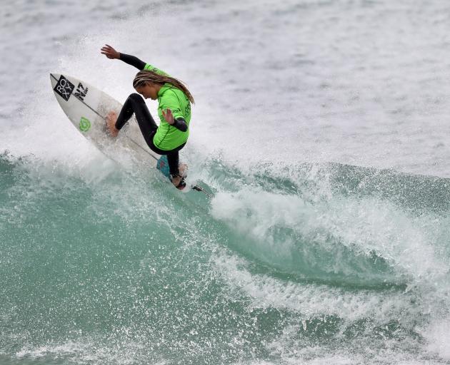 Teenager Ava Henderson (Christchurch) on the way to winning the open women’s title. PHOTOS:...