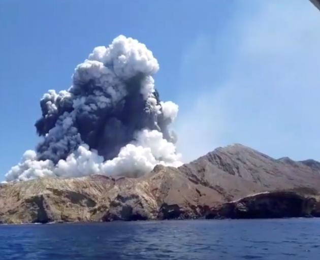 White Island during its eruption. Photo: Reuters