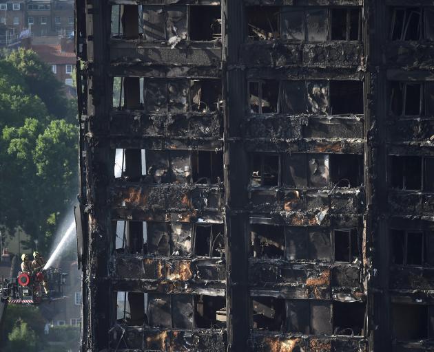 The Grenfell Tower block was badly damaged on June 16, 2017. Photo: Reuters 