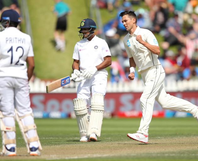 Trent Boult followed up his counter-attacking cameo innings of 38 to take three wickets,...