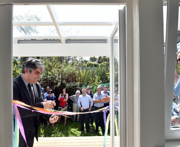 Dunedin Mayor Aaron Hawkins officially opens Dunedin’s first Climate Safe House, in Waitati...