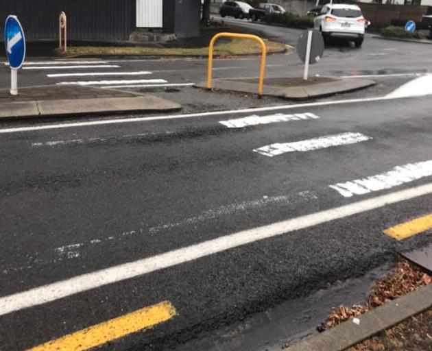 A Christchurch City Council contractor will remove an illegally painted pedestrian crossing on a...