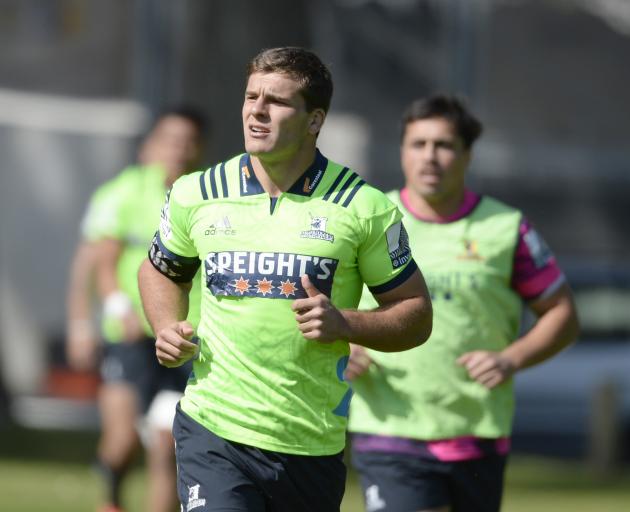 Dillon Hunt at training at Logan Park yesterday. Photo: Gregor Richardson