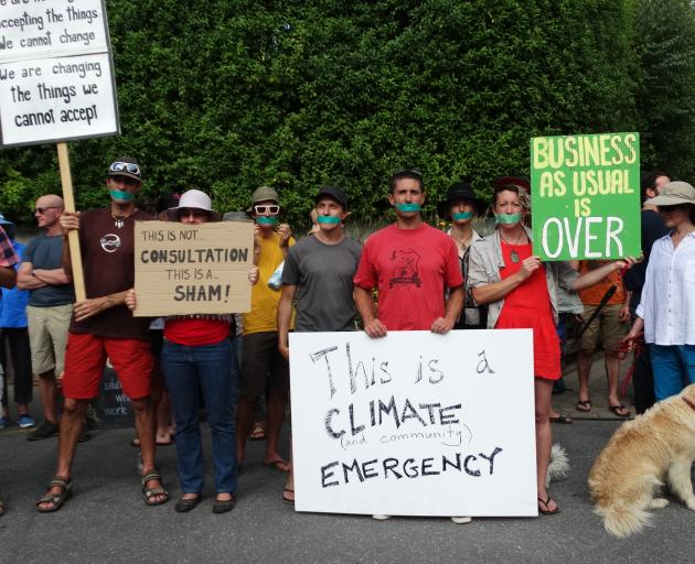 Most protesters were there to make a point about climate change. Photo: Mark Price