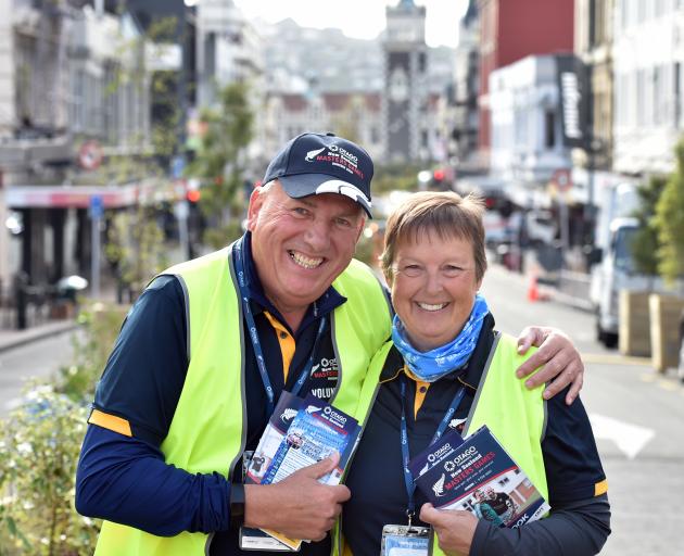 English couple Ross and Carol Haddow have taken time out from a holiday to volunteer at the New...