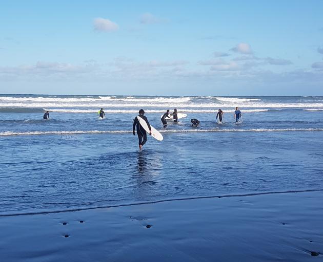 Farmers hit the water at Gore Bay. Photo: Sandra Taylor