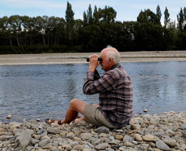 Nick Ledgard on the bed of the Ashley-Rakahuri River. Photo: Shelley Topp