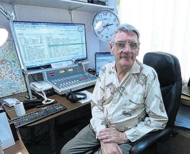 Lawrence McCraw in the Happy Days Radio Station studio. Photo: supplied 