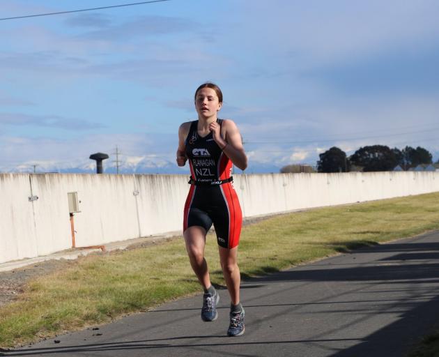 Cashmere High School triathlete Morgan Flanagan earned a national title in Wanaka. Photo: Supplied