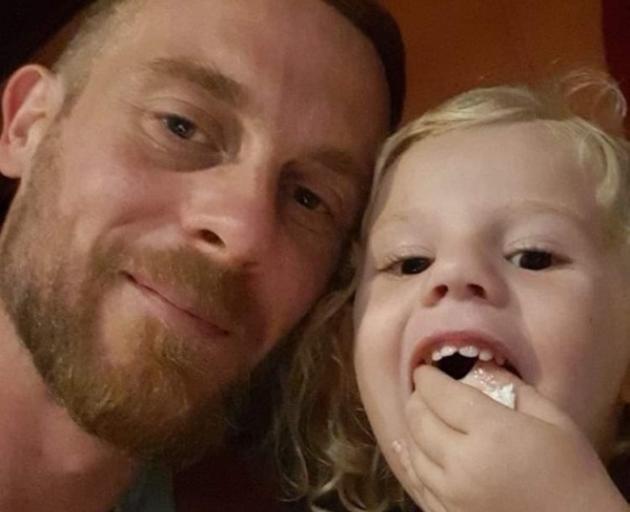Nicholas Holmes and daughter Eva, 3, in Saint-Laurent-du-Maroni, French Guiana. Photo: Supplied