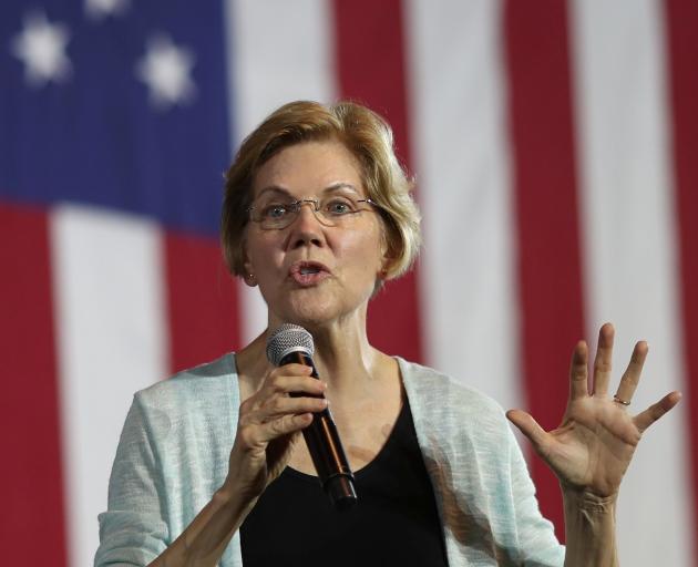 United States Democratic presidential candidate Elizabeth Warren speaks at a town hall in Los...