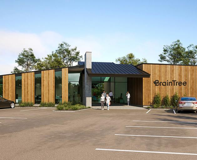 A design image of BrainTree, which will be located on Langdons Rd in Papanui. Image: Supplied