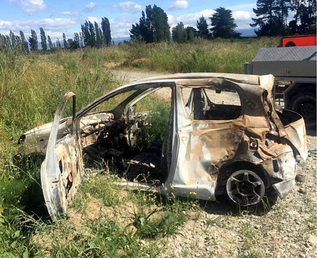 Abandoned, burnt-out cars are an increasing problem in the Selwyn district. Photo: Supplied