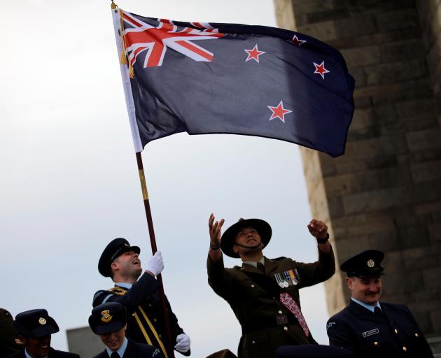 New Zealand soldiers at last year's commemorations at Anzac Cove. Photo: Reuters 
