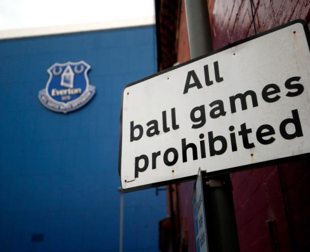 A view from outside Goodison Park, home of Everton Football Club, following Friday's announcement...