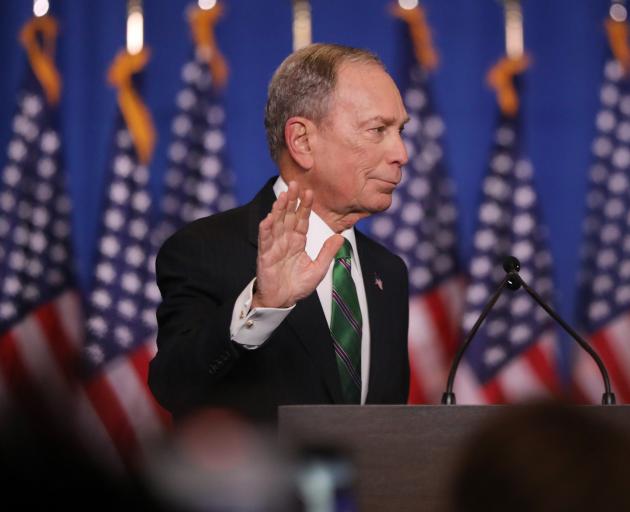 Mike Bloomberg announces his withdrawal from the Democratic primary race. Photo: Getty Images 