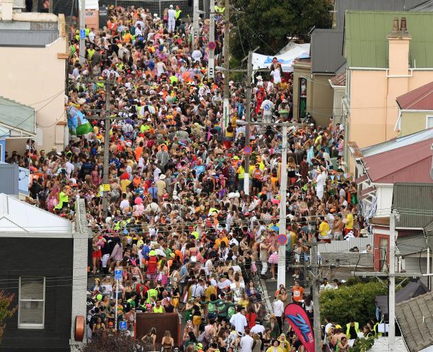 The Hyde St party in full flight. Photo: Stephen Jaquiery